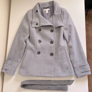 Grey pea coat